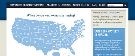 Nursing License Map Image