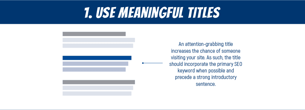Essential SEO Tips 01 - Use Meaningful TItle