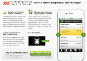 Screenshot for 3dcart mCommerce Ad