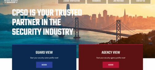California Private Security Organization Home page