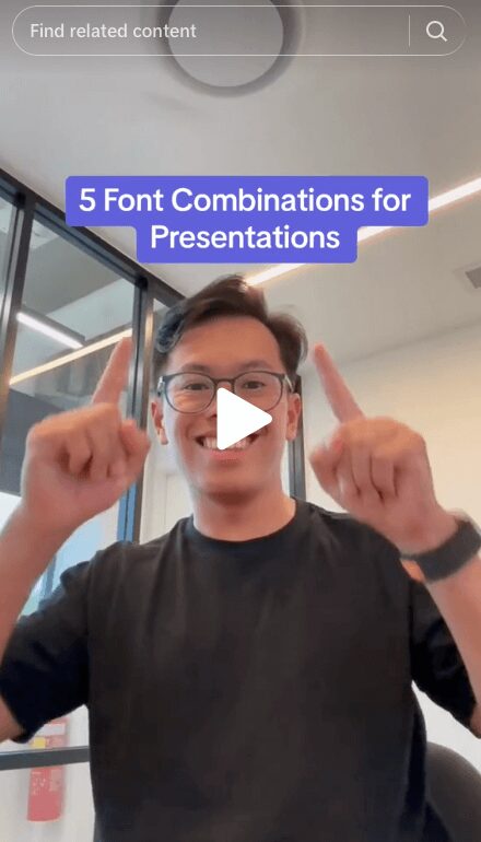 Canva 5 font combinations for presentations TikTok video still
