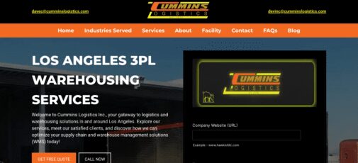 Cummins Logistics Home page