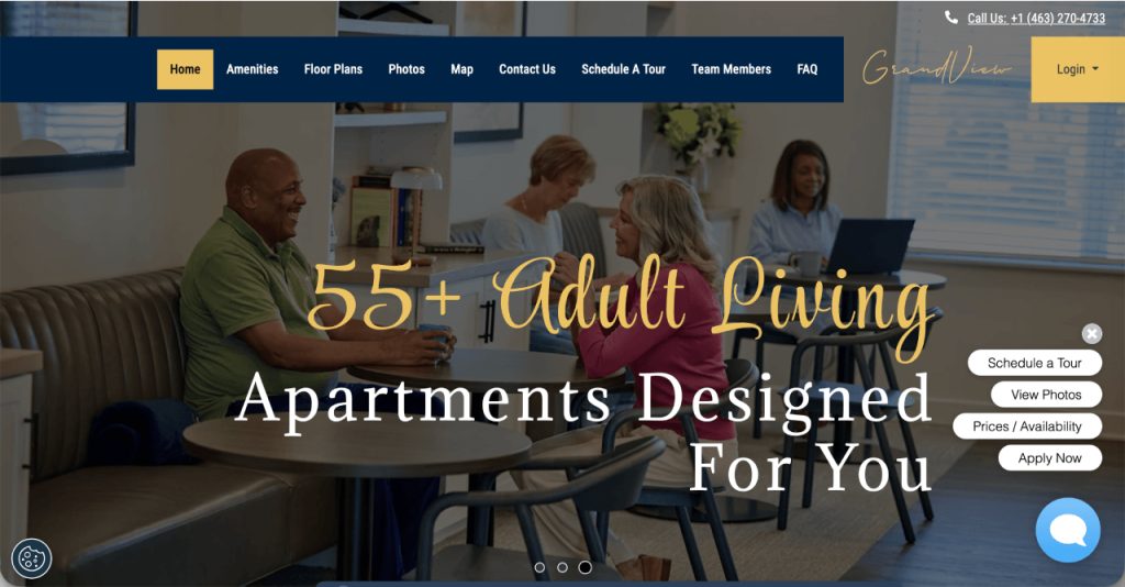 Grandview 55+ Luxury Living Property homepage
