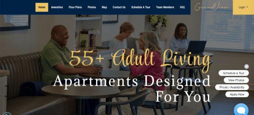Grandview 55+ Luxury Living Property homepage