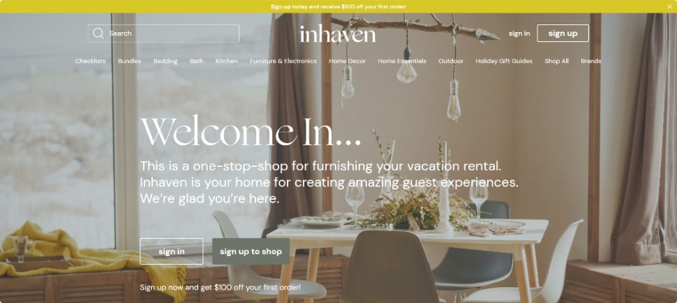 Inhaven homepage