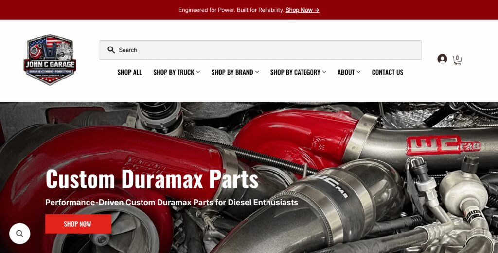 John C Garage home page