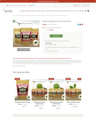 Featured products on Kratora home page