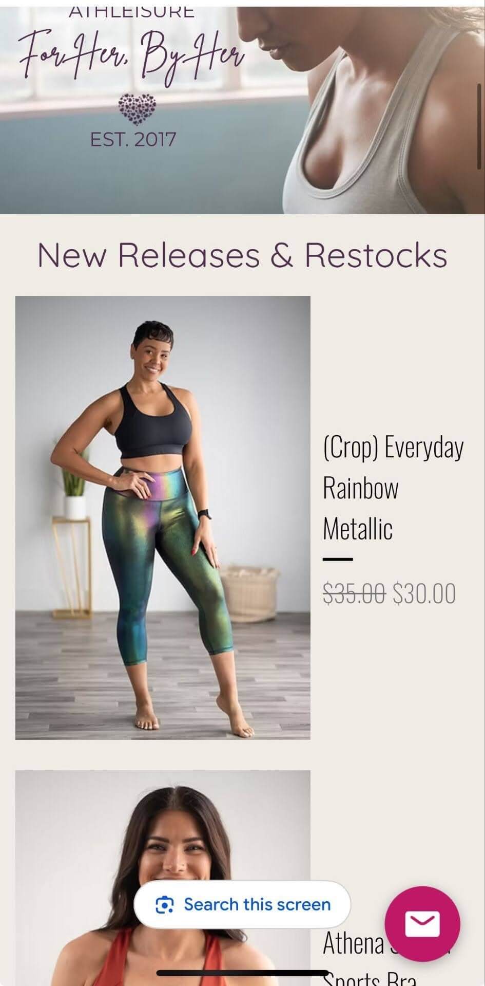Love her Shop collection page displaying only 1 item at a time