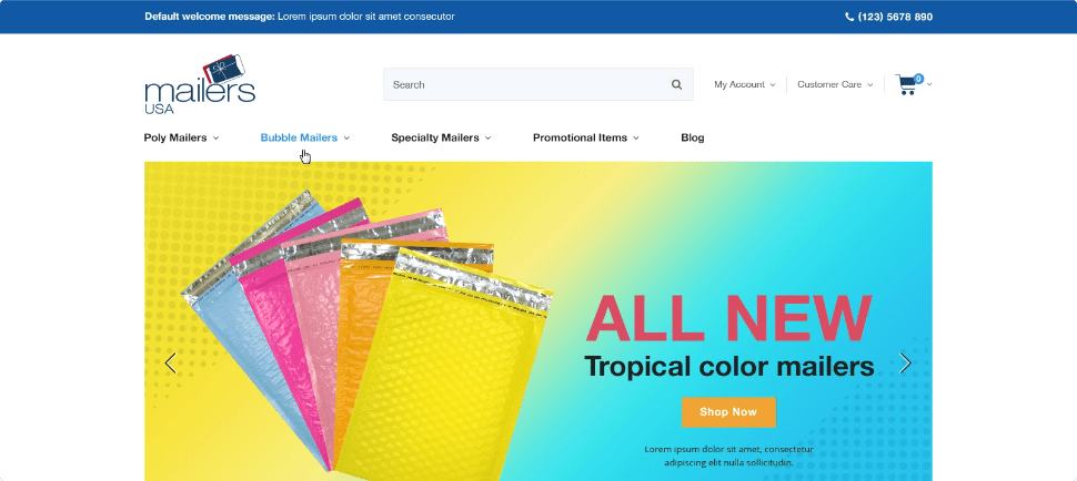 Shop now for all new tropical bubble mailers as seen on mailersusa.com