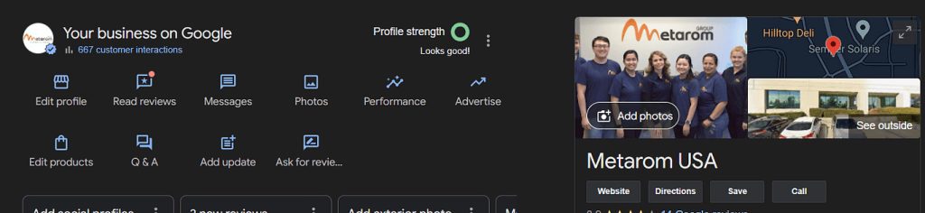 Metarom USA Google Business Profile