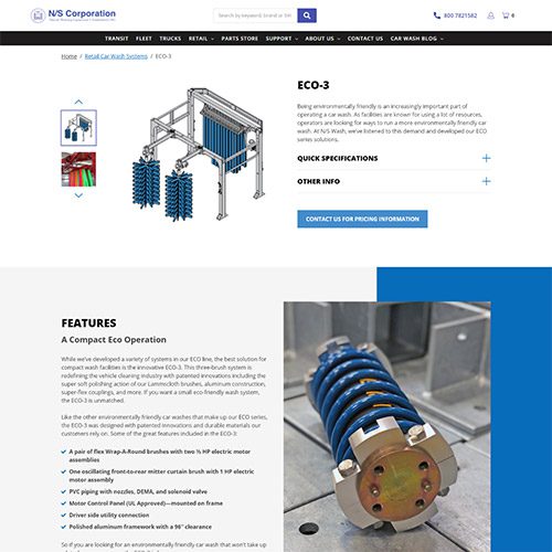 Updated Eco-3 Product page for NS Corporation