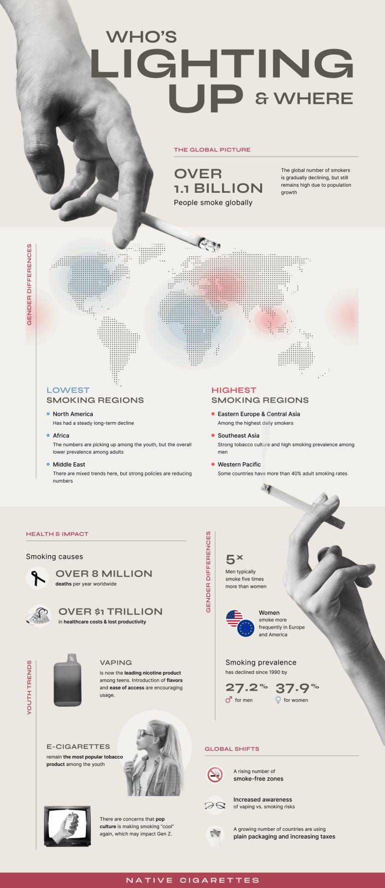 Native Cigarettes Global Smoking Statistic page