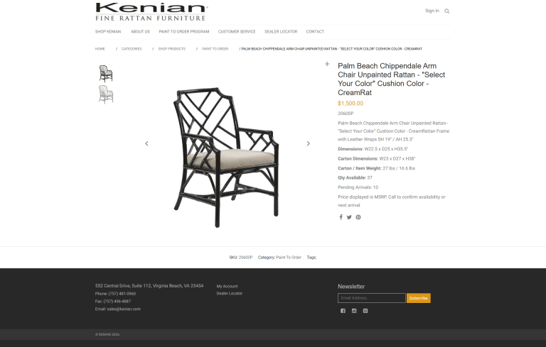 Old Kenian Imports product page