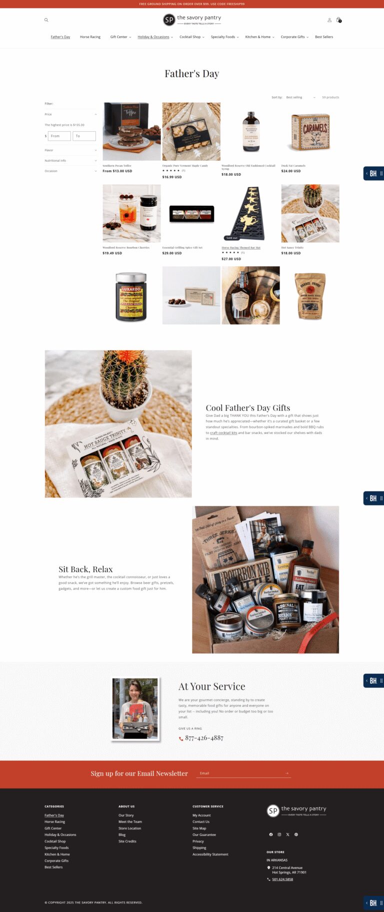 Savory Pantry Collections page
