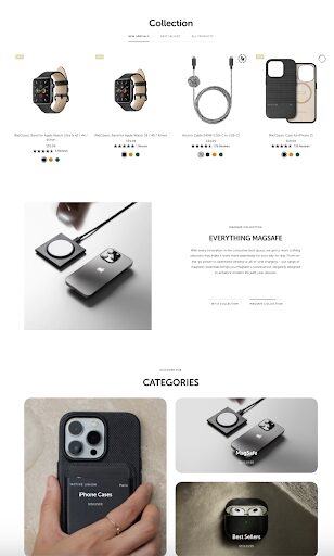 A Shopify custom theme for a phone case website

