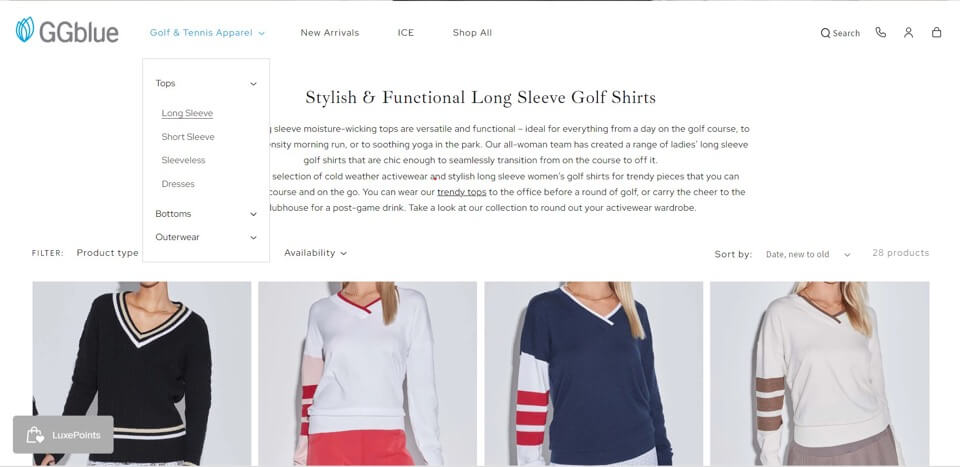 Shopify store with tagged pages