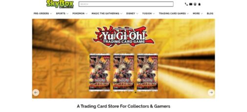 Yu-Gi-Oh Trading Card Game displayed on Skybox Collectibles Home Page