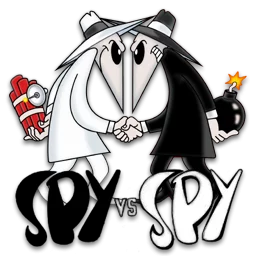 Spy vs. Spy is a good image of the black vs. white idea.