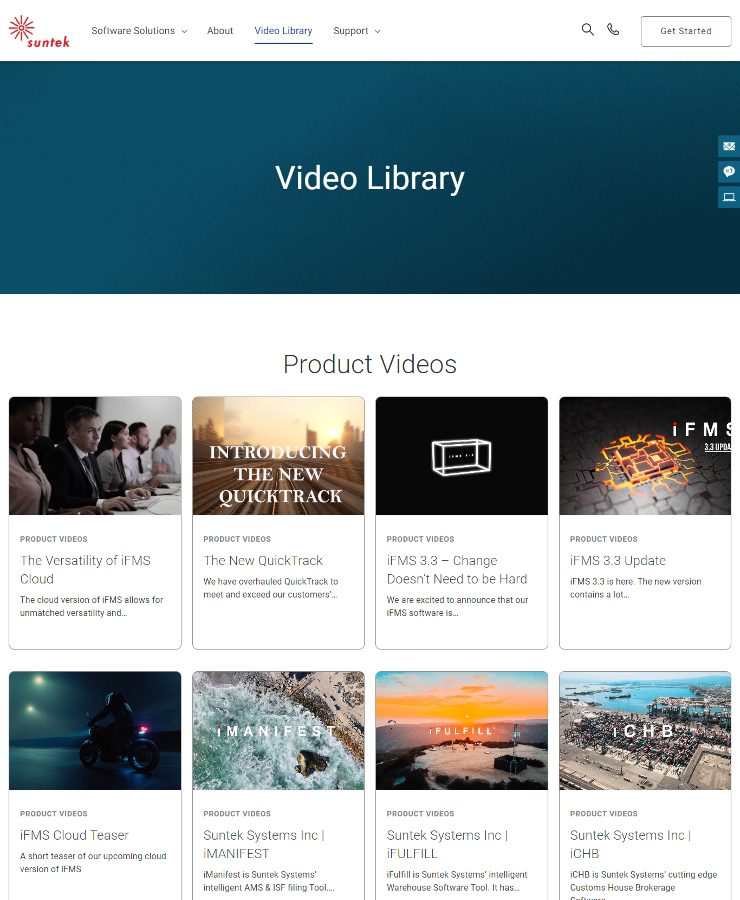 Suntek Systems Video Library Page