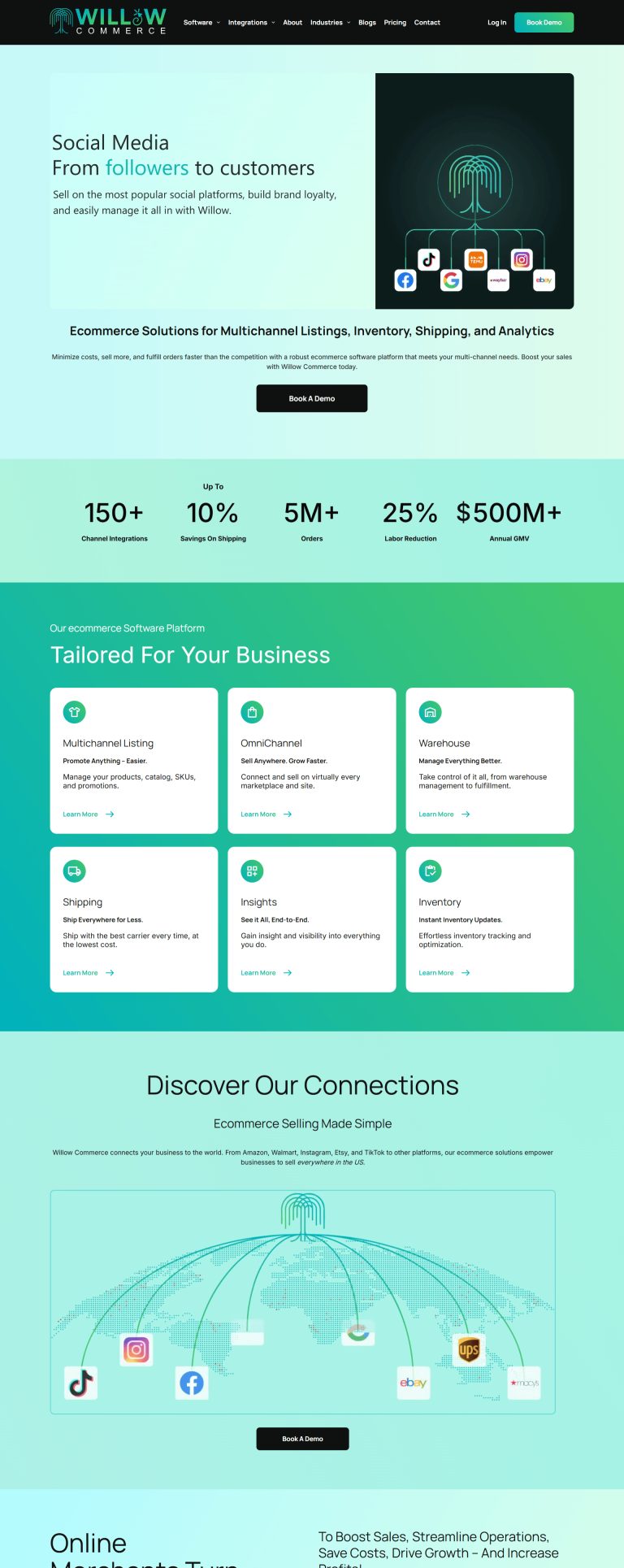 Willow Commerce home page