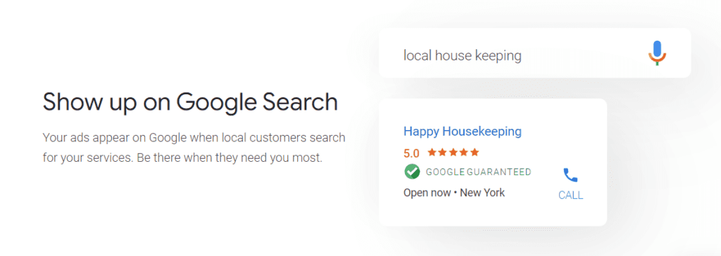 an ad for local Google Search