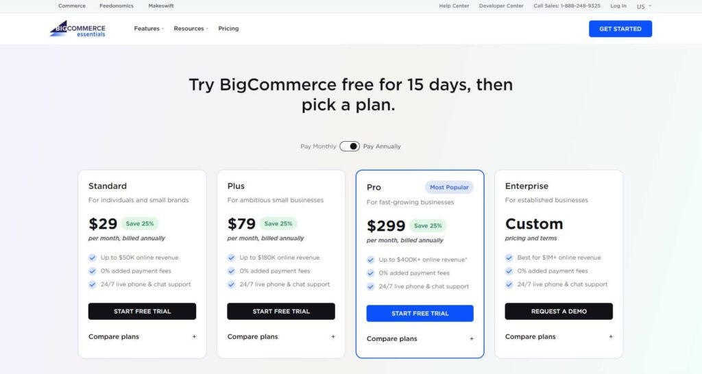 BigCommerce plans
