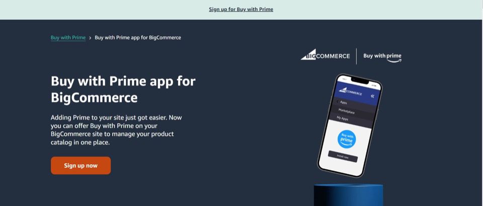 Buy With Prime app for BigCommerce