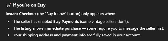 ChatGPT response on why buy button didn’t show