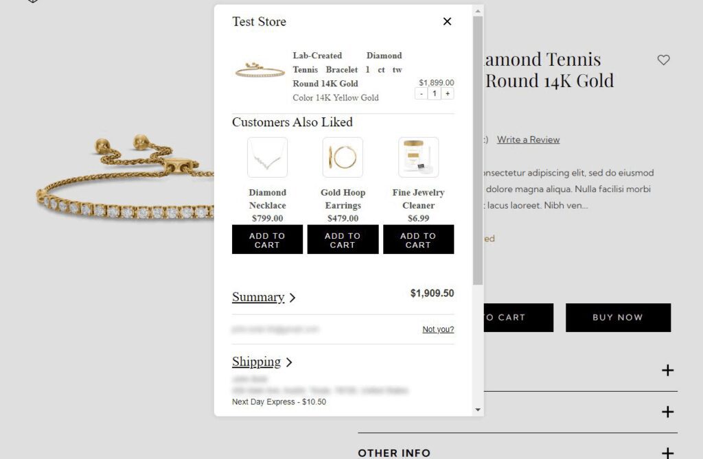 Checkout Unleashed personalized ecommerce checkout window