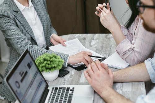 Couple signing a mortgage