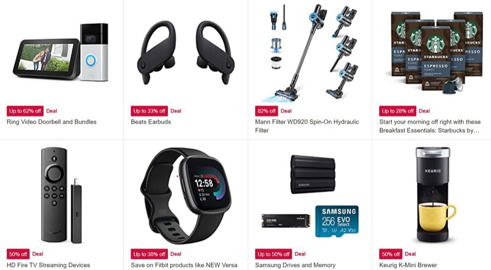 daily deals page on Amazon