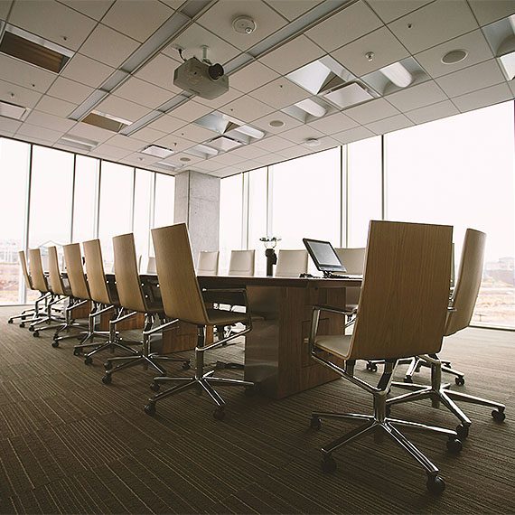 an empty conference room