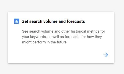 Get search volume and forecast