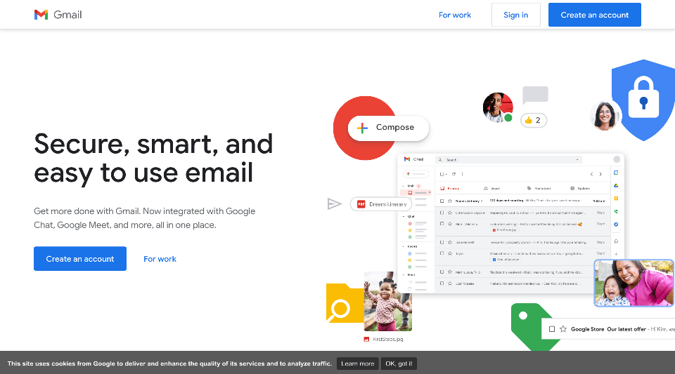 Gmail About page