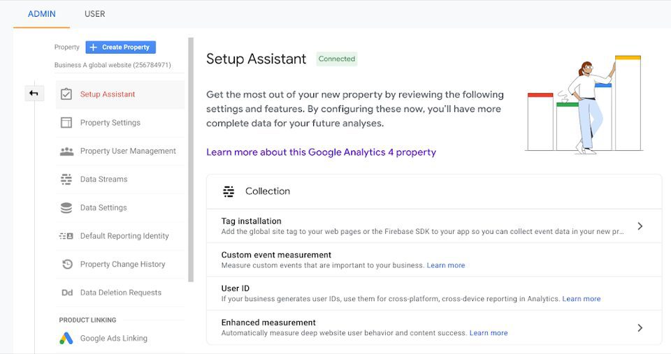 Google Analytics 4 property setup assistant