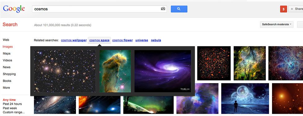Google image search results for cosmos
