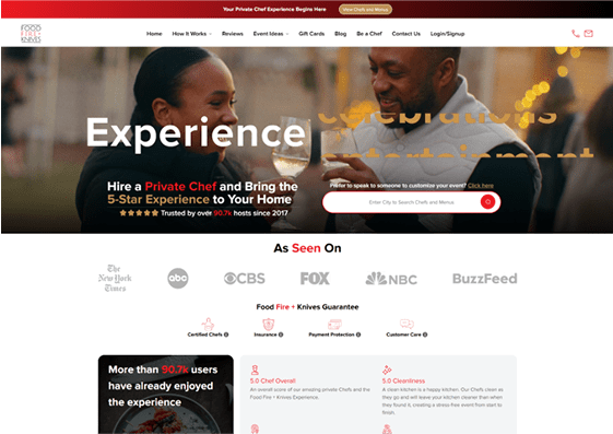 Homepage of Food Fire Knives