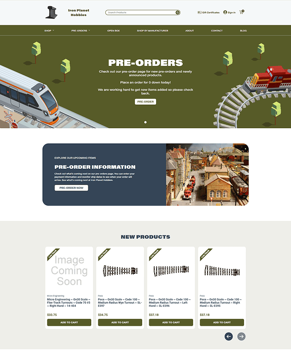 Iron Planet Hobbies homepage