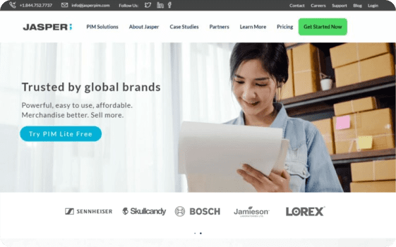 Jasper PIM website.