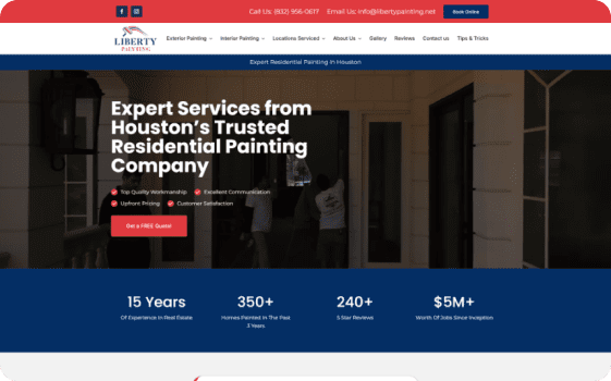 Liberty Painting website screenshot
