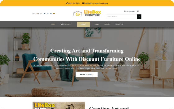 LiteBox Furniture website.