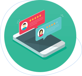 Visual representation of customer reviews and ratings