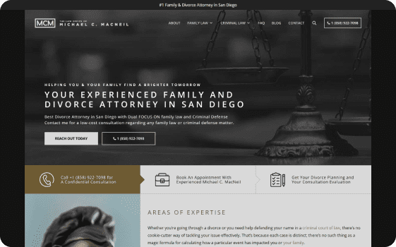 Michael C. MacNeil law firm website homepage