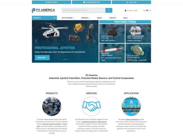P3 America website desktop screenshot