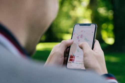 a person using Google Maps on their phone
