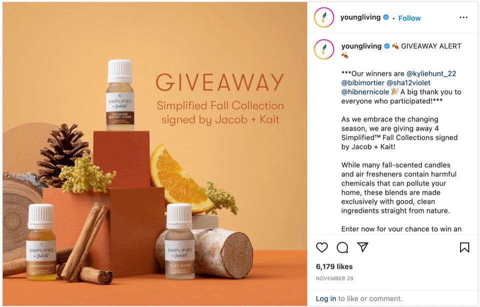 product line giveaway marketing