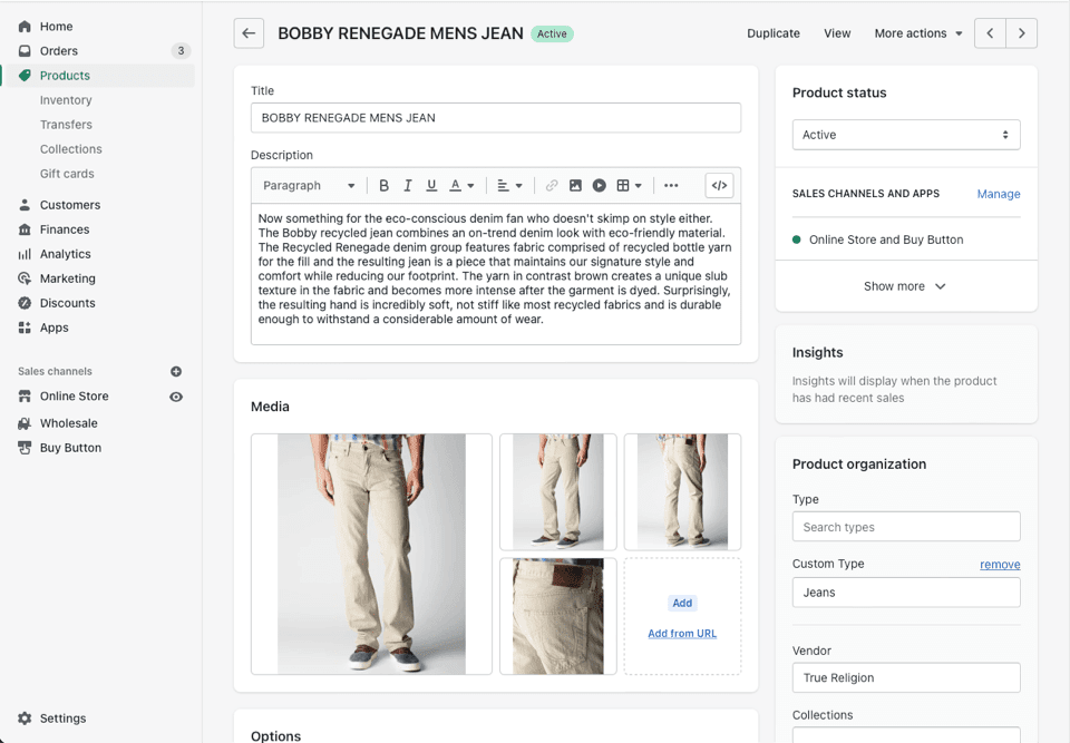 updates to a product page using Shopify headless commerce