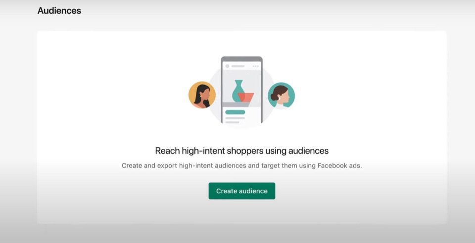 Shopify Audiences start page