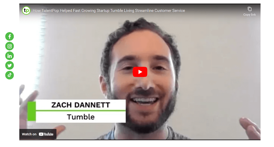 TalentPop Tumble Living case study video